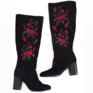 LIBBY EDELMAN Sullivan Embroidered Knee High Boots